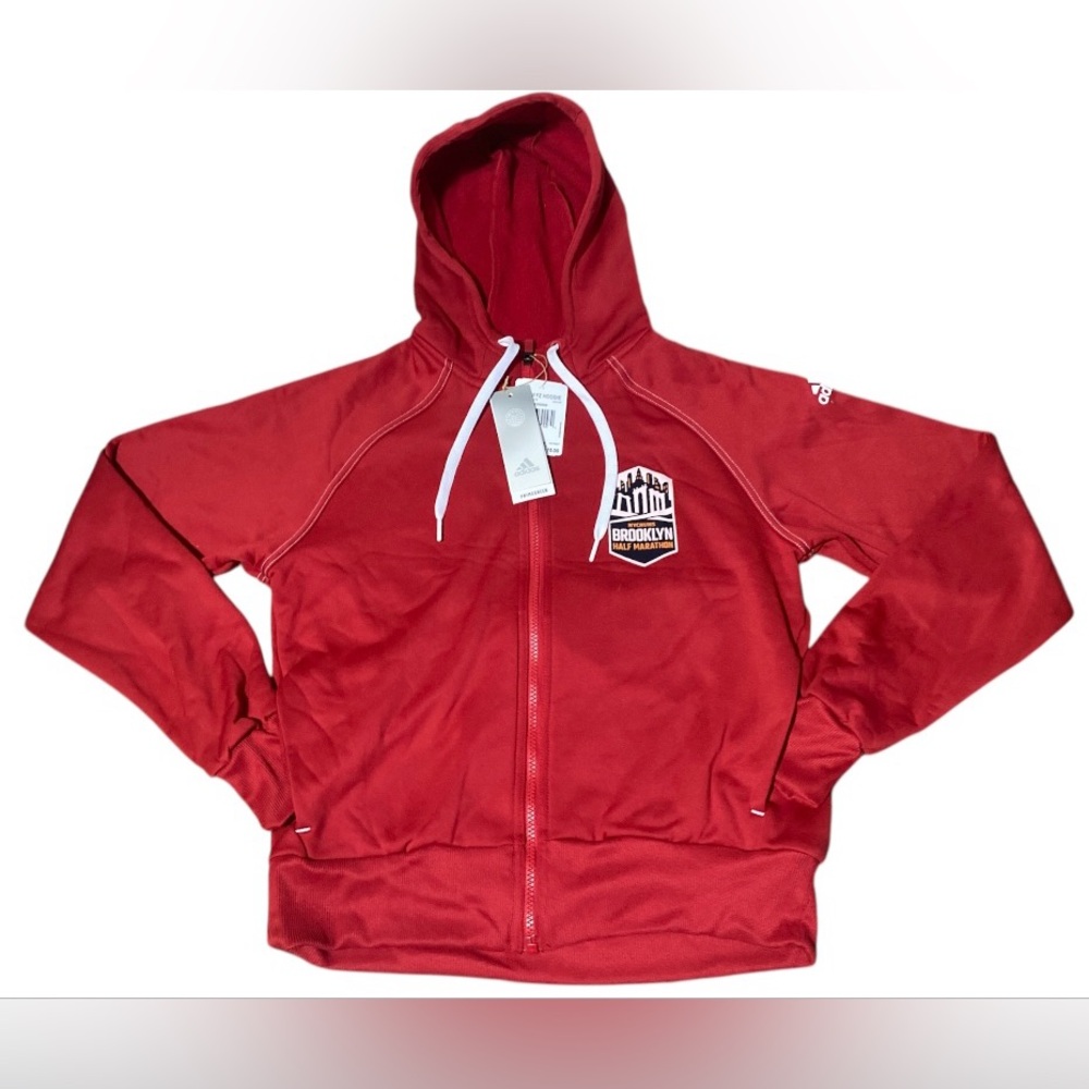 NWT Adidas Women S Stadium Running Zip Up Hoodie NYC BROOKLYN HALF MARATHON Race